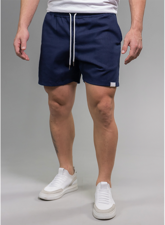 Blue Linen Shorts - Brookhaven