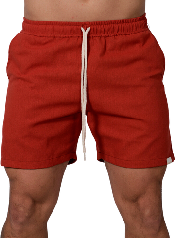 Red Linen Shorts - Fairmont